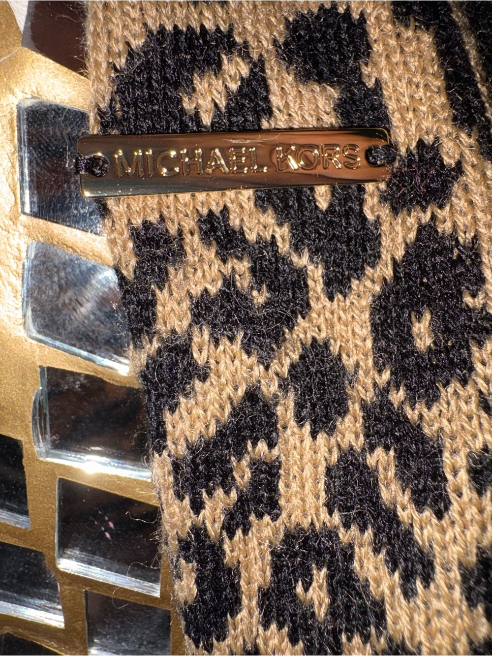 Michael Kors Leopard Print Scarf - Picture 3 of 4